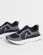 Nike Running React Infinity Run Flyknit 2 Sneakers In White/black