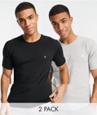 Calvin Klein Ck One 2 Pack Logo Crew Neck Lounge T-shirts-multi