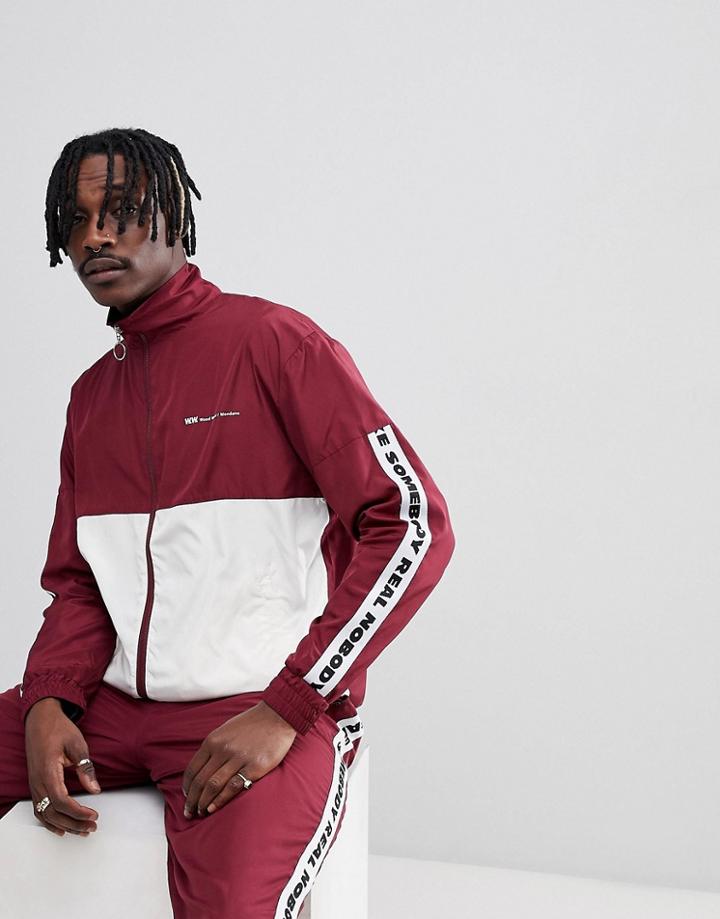 Wood Wood Homer Track Jacket With Taping - Red