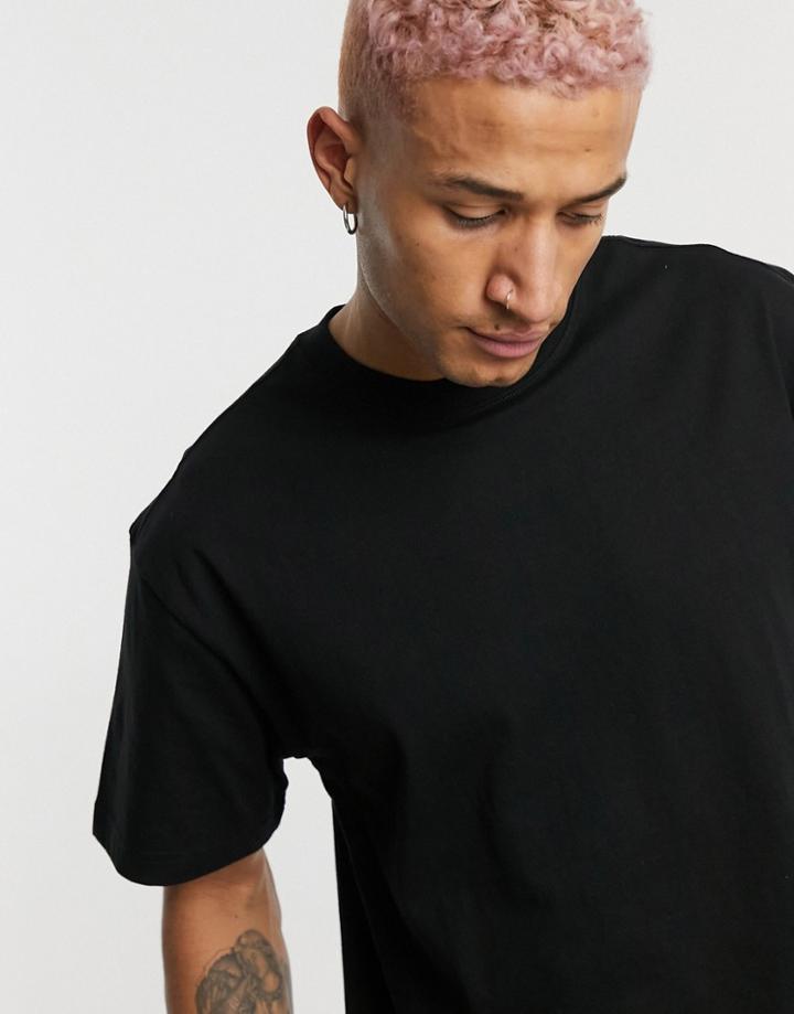 Weekday Oversized T-shirt In Black