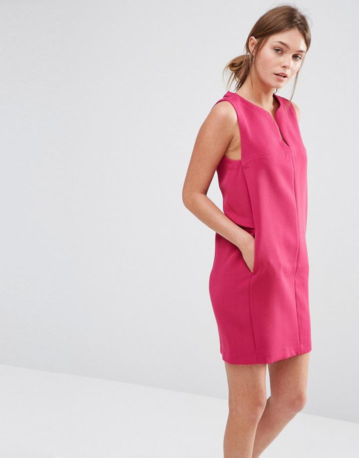 See U Soon Shift Dress With Open Neck - Rose