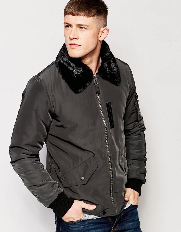 Native Youth Fleece Collar Golf Jacket - Green