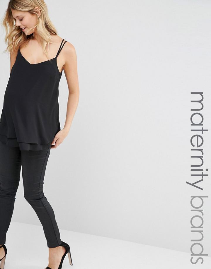 New Look Maternity Cami Top - Black