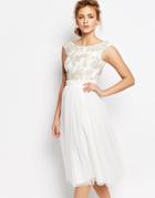 Little Mistress Sequin Tulle Dress - White