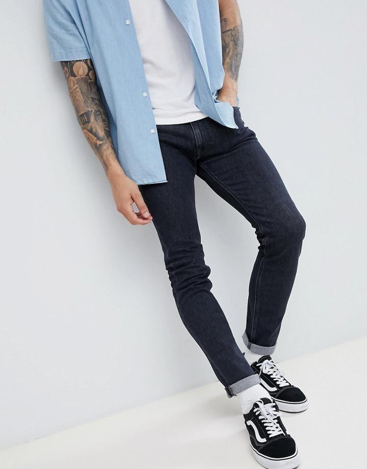 Lee Luke Skinny Jeans In Black Stone Wash - Black