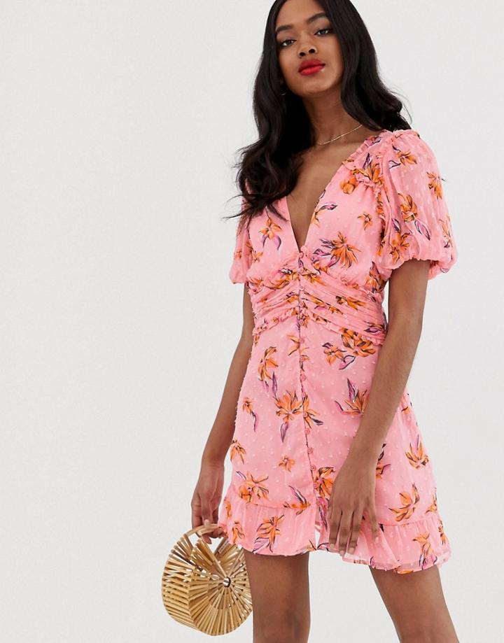 Rahi Fiesta Mila Floral Mini Dress-pink