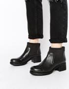 Park Lane Chunky Leather Chelsea Boots - Black