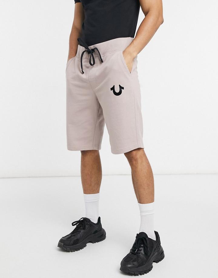 True Religion Logo Active Shorts-pink