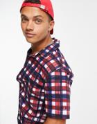 Tommy Hilfiger Painted Gingham Short Sleeve Shirt In Multi