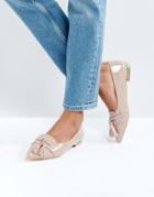 Miss Kg Nikki Nude Patent Tassel Ballet Flats - Beige