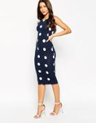 Asos Spot Pinny Body-conscious Midi Dress