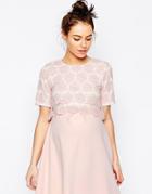 Asos Maternity Lace Double Layer A-line Dress - Green