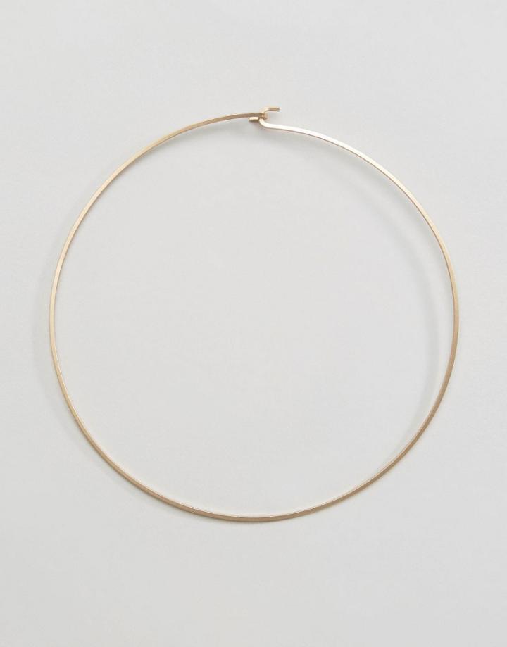 Asos Choker Necklace In Matt Gold - Gold