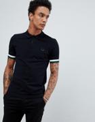 Fred Perry Bold Cuff Polo In Black - Black