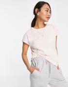 Whistles Minimal Cap Sleeve Tshirt In Pale Pink