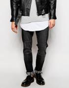 Systvm Biker Jean Washed Black - Black