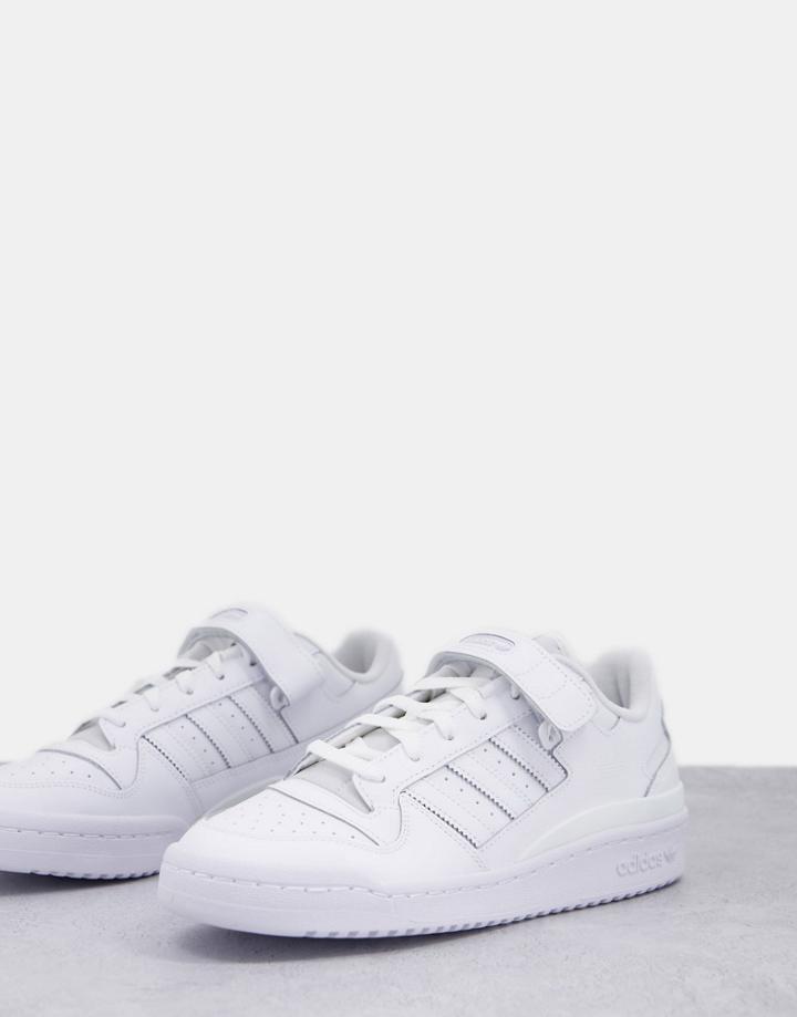 Adidas Originals Forum Low Sneakers In Triple White