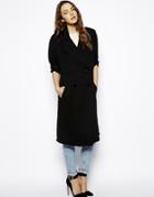 Asos Double Breasted Trench - Black