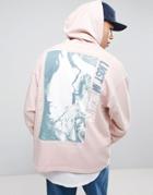 Asos Oversized Hoodie With Back Print - Pink