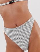 Twiin Swerve Buckle Bikini Bottom In Gray - Gray