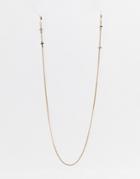 Asos Design Sunglasses Chain With Crosses Detail In Gold Tone