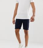 Asos Design Tall Skinny Chino Shorts In Navy - Navy