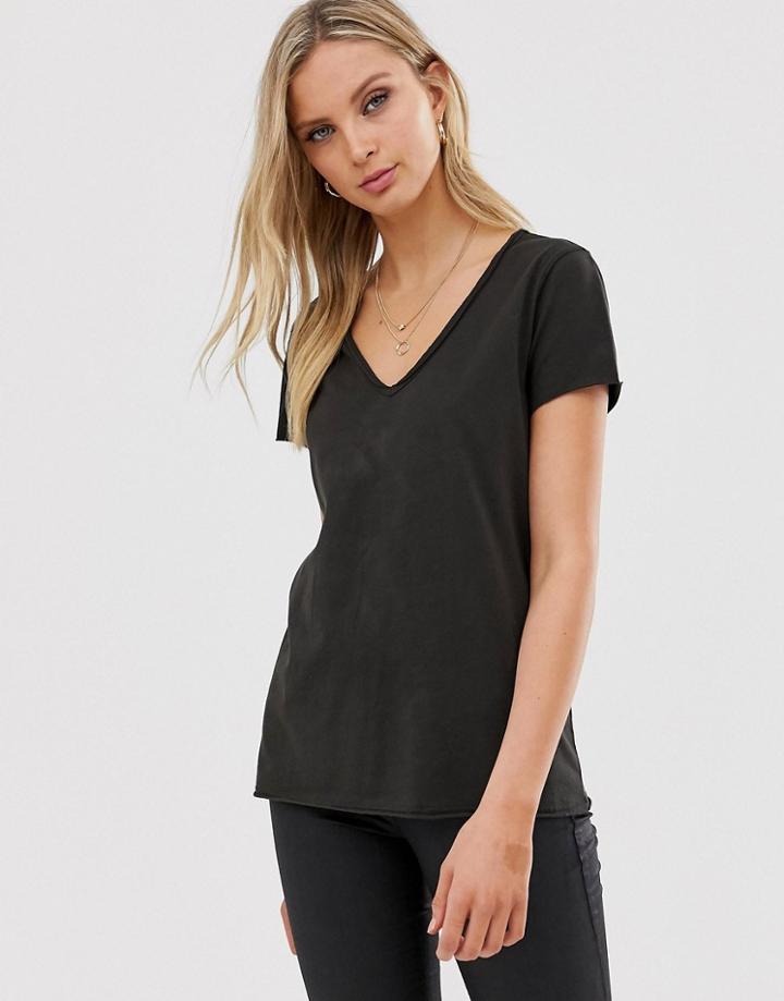Allsaints Emelyn Washed T-shirt-black