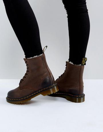 Dr Martens Serena 8 Eye Boots - Brown