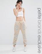 Starry Eyed Petite Joggers With All Over Heavy Embellishment And Beade