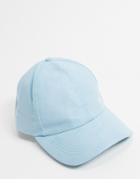Mennace Baseball Cap With Logo Embroidery In Denim Blue-blues