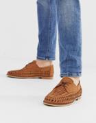 Office Lambeth Woven Lace Up Shoes In Tan Leather - Tan