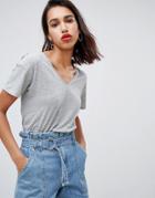 Mango Organic V Neck T-shirt - Black