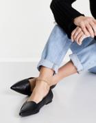 Asos Design Louisa Ballet Loafers In Black