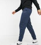 Calvin Klein Exclusive To Asos Reversed Logo Cuffed Sweatpants In Dark Ocean-blues