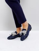 Kg By Kurt Geiger Khloe Pearl Bow Ballet Flats - Blue