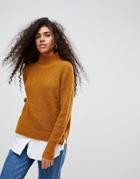 B.young High Neck Sweater - Brown
