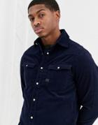 G-star 3301 Slim Fit Cord Shirt In Blue