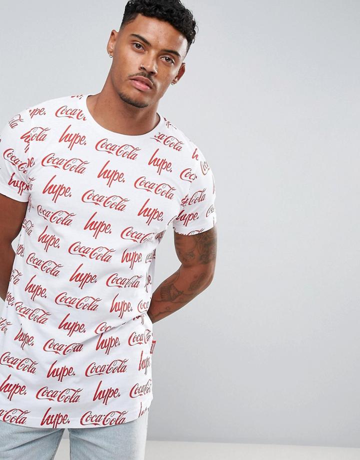 Hype X Coca Cola T-shirt In White - White