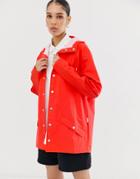 Rains Short Waterproof Jacket-red