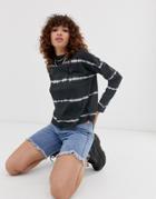 Noisy May Tie Dye Print Overisized Long Sleeve Tee-multi