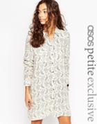 Asos Petite Shirt Dress In Paisley Print - Paisley