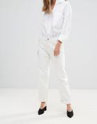 Bethnals Charlie Wide Cropped Jeans - Cream