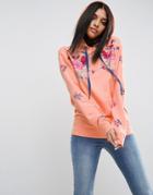 Asos Hoodie With Floral Embroidery - Multi