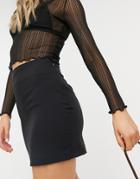 Asos Design Suit Mini Skirt-black