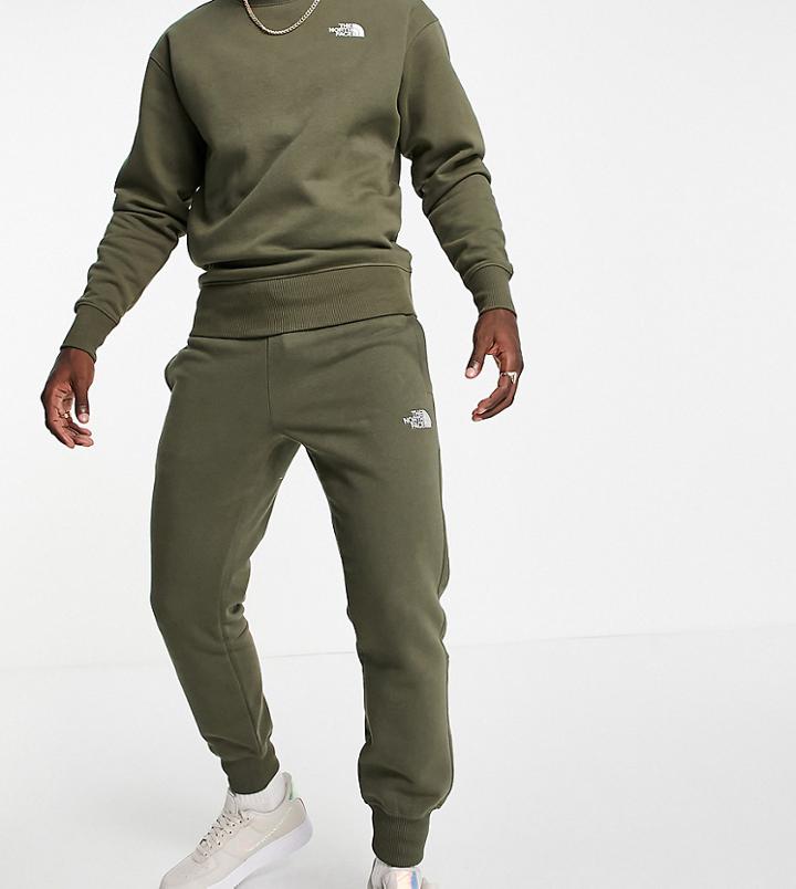 The North Face Slim Sweatpants In Khaki - Exclusive To Asos-green