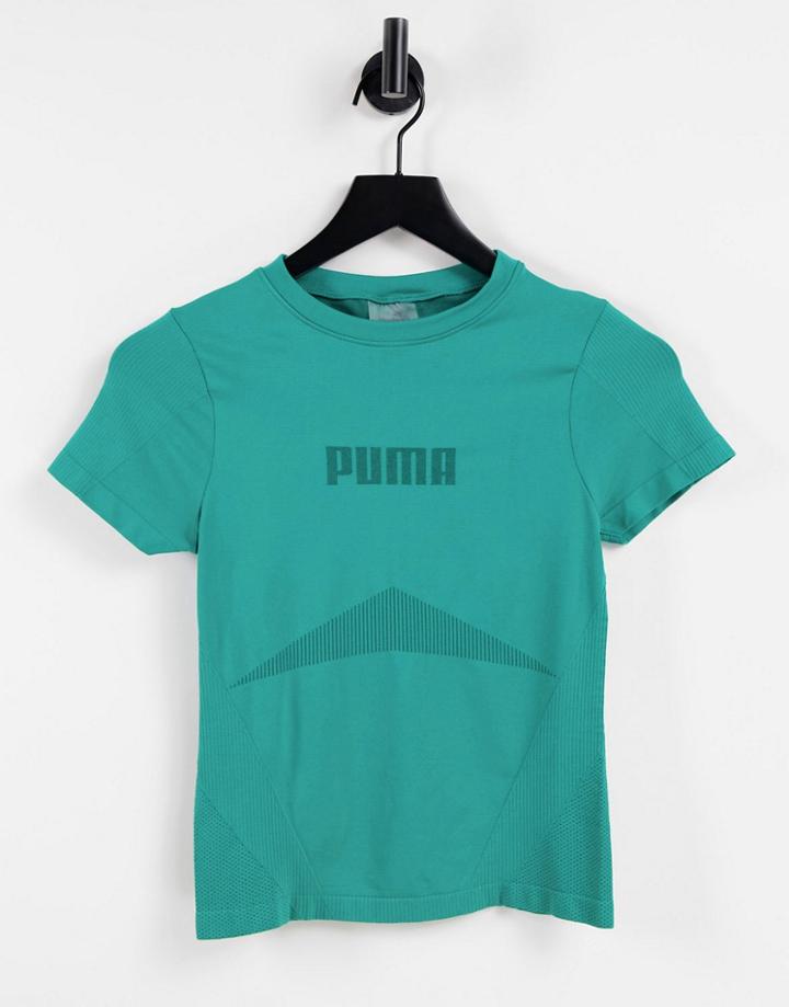 Puma Evostripe Evoknit T-shirt In Parasailing-green