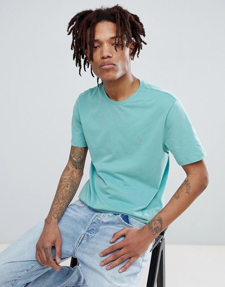 Allsaints T-shirt In Pastel Green With Logo - Green