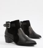 Miss Selfridge Exclusive Western Ankle Boot In Black