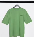 Collusion Unisex Oversized T-shirt With Logo Print In Green
