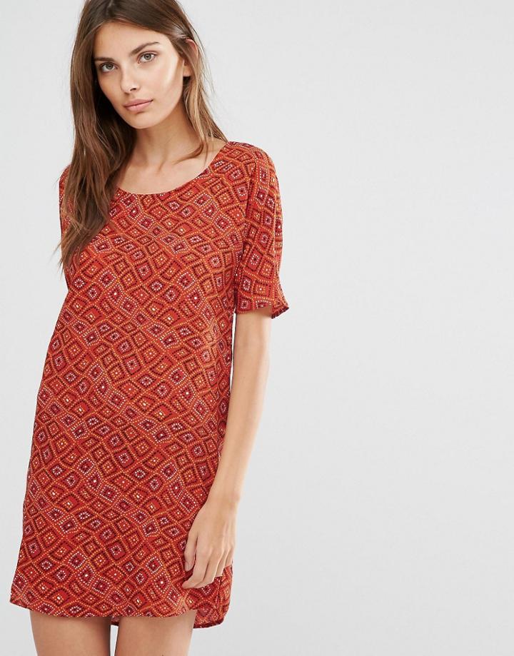 Vila Pointelle Print Shift Dress - Multi